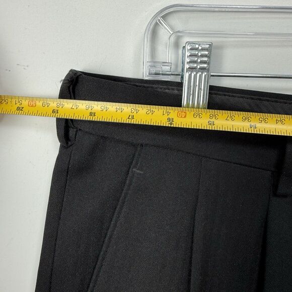Paul Frederick Men’s 36x28 Black Pleated Dress Pants Cuffed Extended Waist - Picture 12 of 15